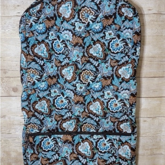 Vera Bradley Brown and Blue Floral Garment Bag - Picture 3 of 7